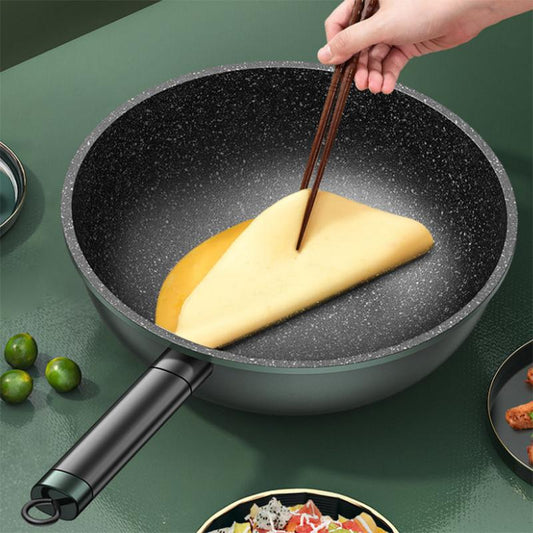 Wok Maifan Stone Pan Non-stick Pan Household Wok Induction Cooker Smokeless Dormitory Dual-use Cookware