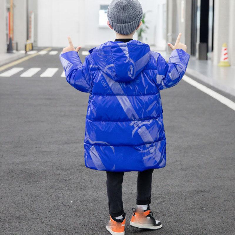 3-12Y Toddler Girls Long Jacket Outwear Children Cotton-padded Jacket Girl Winter Down Clothes Warm Coat Fur Hooed Snowsuit Kids