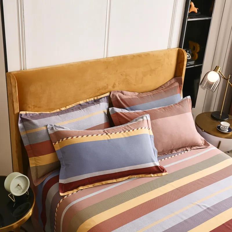 Two-piece Brushed Pure Cotton Thickened Pillowcase Double Pillowcase 48cmx74cm Student Dormitory Pillowcase