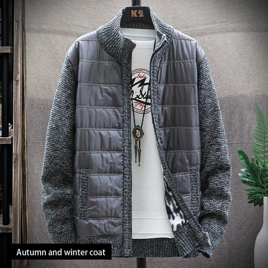 Men's Loose Jacket Casual Mid-length Jacket Plus Fat Plus Size Trend Men's Autumn and Winter Jackets