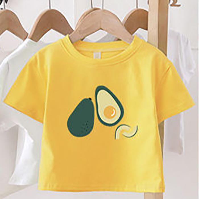 Summer Kids Cute Printing T Shirts Short Sleeve Tops Korean Style O-neck Loose T Shirts For Children Girls Boys