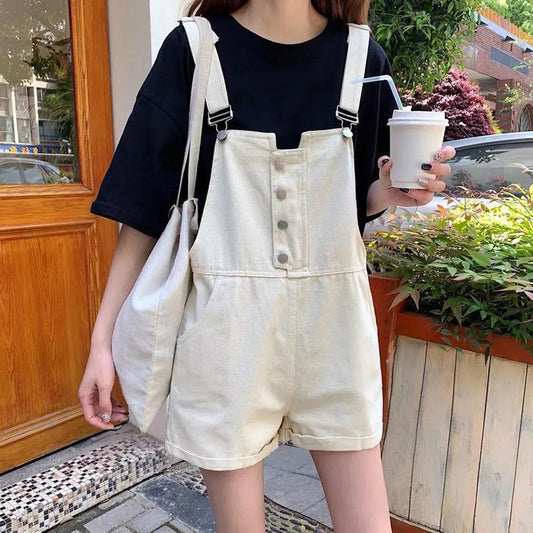 WTEMPO Woman Jeans Long Romper Summer Denim Jumpsuit  Pants Zipper Pockets Sleeveless Adjusted Overalls Jeans Trousers