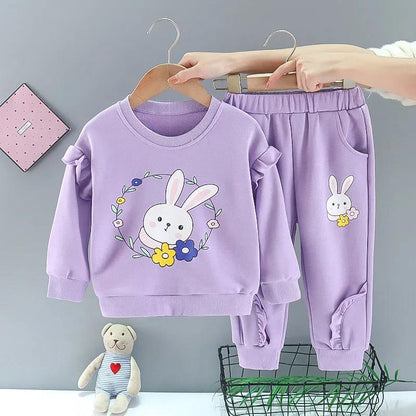 Female Baby Set Spring and Autumn Children Casual Children's Wear Sweater Pants Two-piece Set