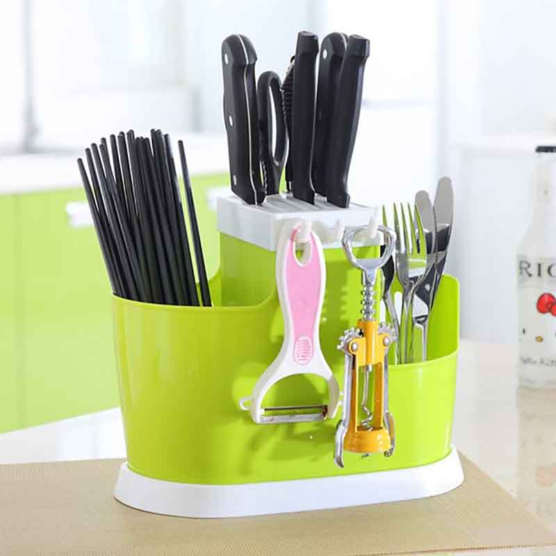 1Pc Storage Holders Racks Kitchen Drain Chopsticks Cage Hollow Cutlery Drainer Spoon Fork Knife Shelf Holder