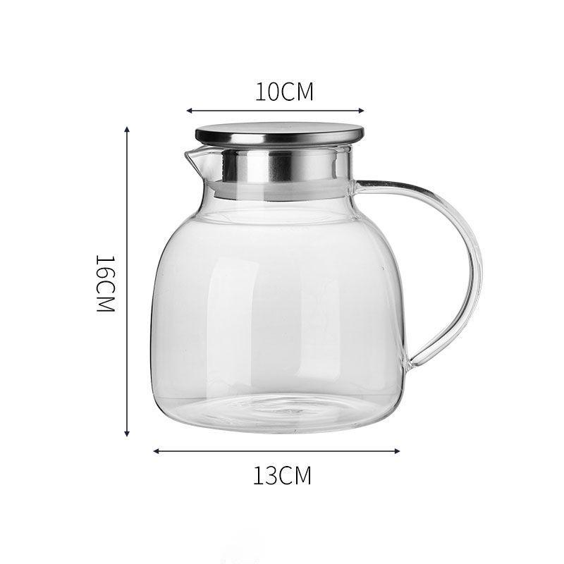 Cold Kettle Glass Kettle High Temperature Resistant Cold Water Cup Household Teapot Cool White Water Bottle Set Large Capacity