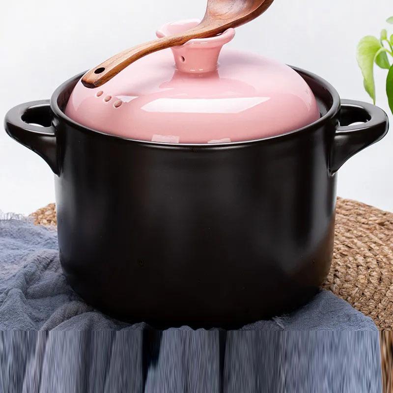 Casserole Stew Pot Soup Household High Temperature Resistant Ceramic Pot Complementary Food Small Casserole Stone Pot