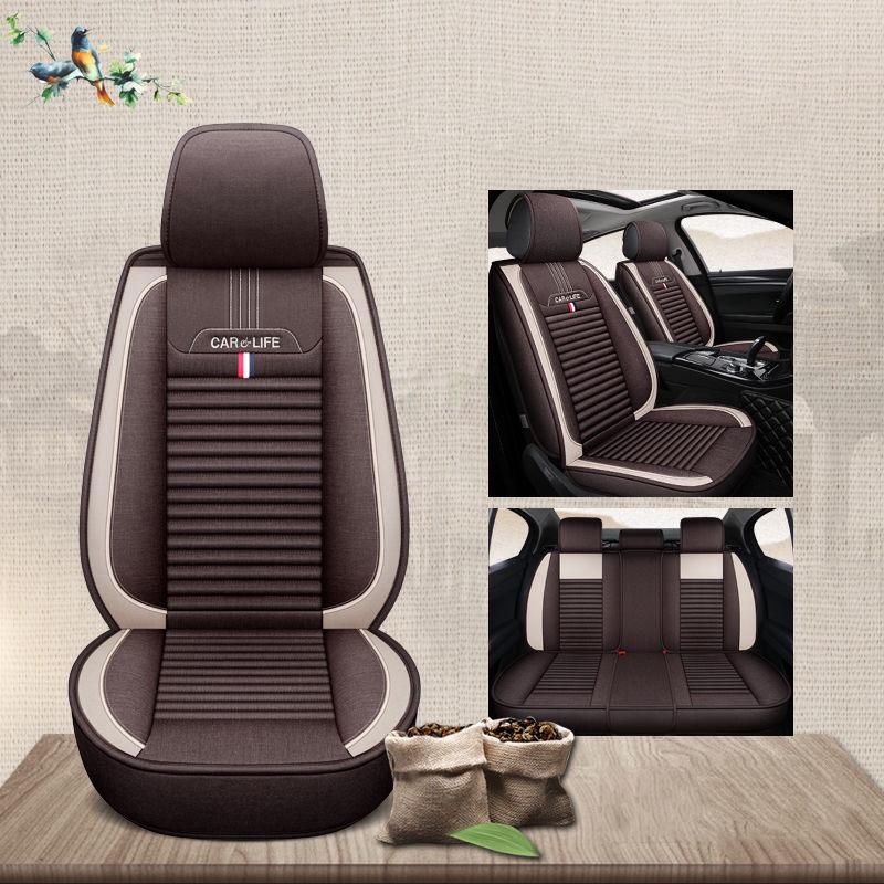 Car seat cushion linen seat cover fully surrounded car seat cover four seasons universal seat cover