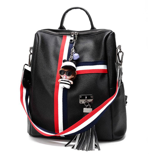 Fashion Tassel Backpack for Women Shoulder Bag Female Personality Casual Bag Student