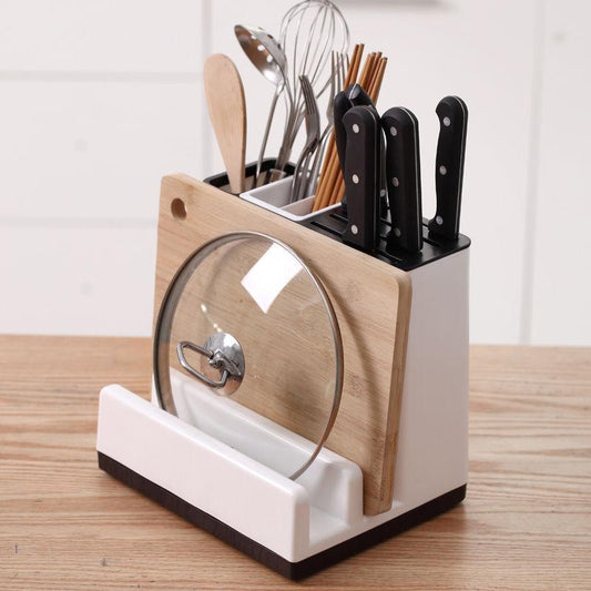 Kitchen Multi-function Knife Rack Knife Rack Chopsticks Cage Case Cutting Board Pot Cover Rack Storage Box