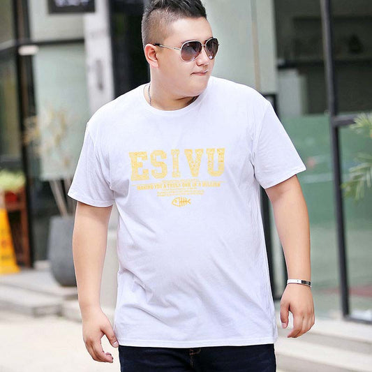 Men's T-shirt Short-sleeved Cotton Fat T-shirt Small Shirt Loose Casual Pure Cotton Plus Fertilizer To Increase Bottoming Shirt