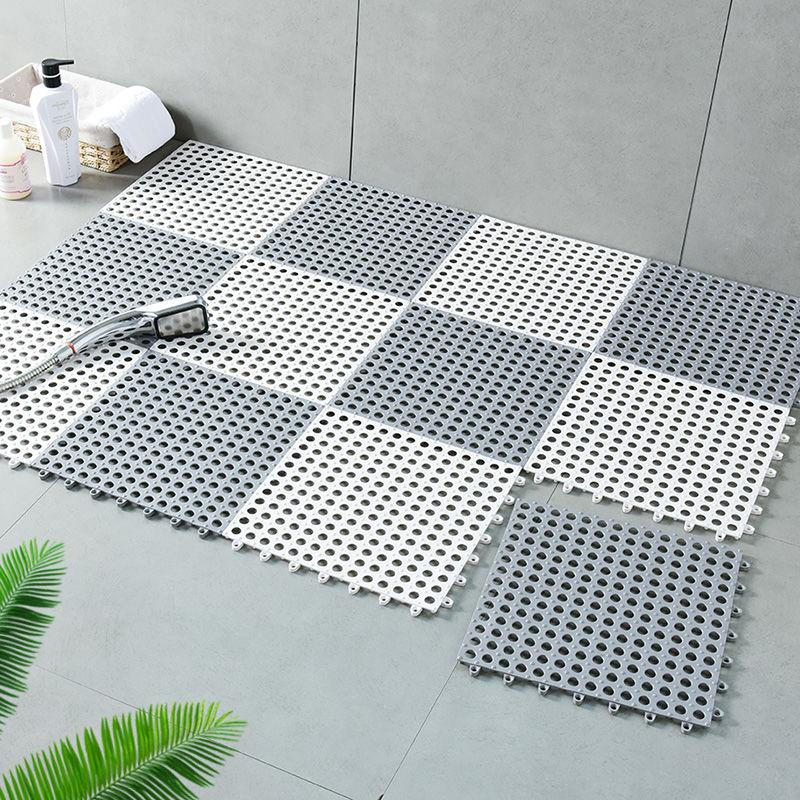 Bathroom Non-slip Mat Toilet Floor Mat Water-proof Shower Household Hollow Stitching Covered Bathroom Toilet Foot Mat