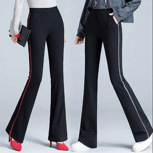 Sports Micro Flared Pants Women Loose All-match High Waist Bottoming Casual Pants Autumn and Winter Wide Leg Ladies Trousers