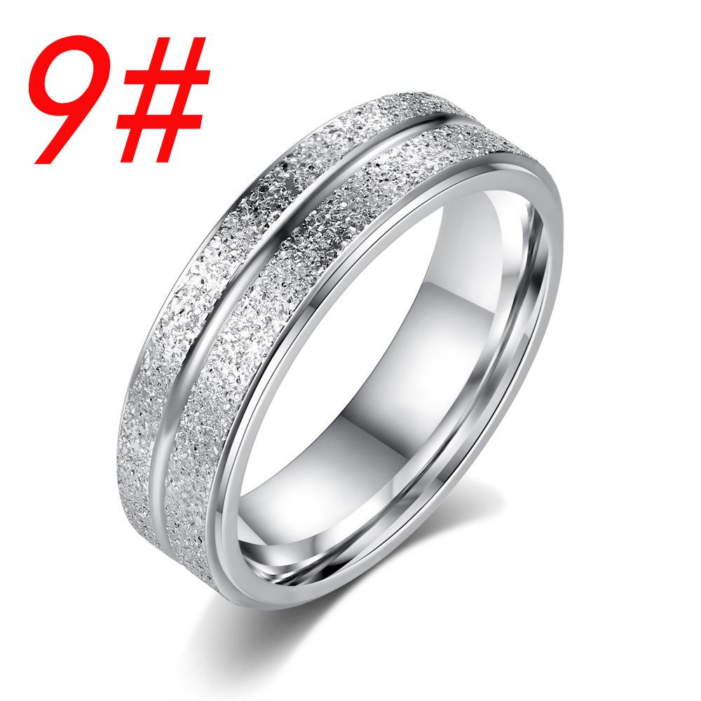 Simple Silver Frosted Couple Ring Wide Ring Proposal Ring Gift Jewelry for Women and Men Accessories