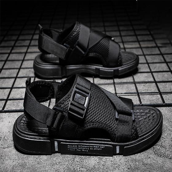 Men's Summer Casual Sandals Non-slip Breathable Black Slippers