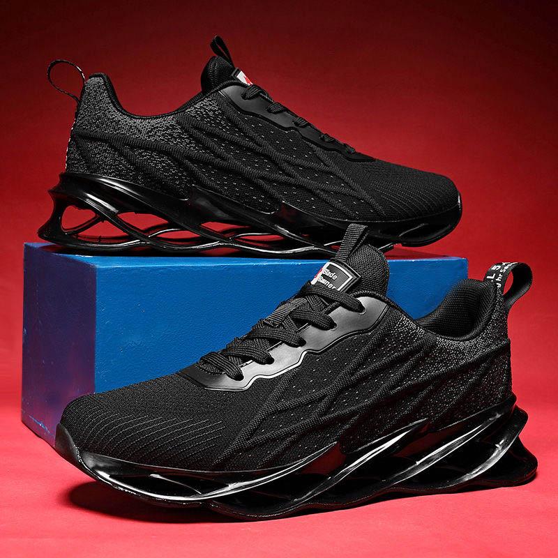 Plus Size 39-44 Men Mesh Sneakers Low-top Running Deodorant Basketball Shoes Non-slip Wear-resistant Sports Shoes Blade Shoes