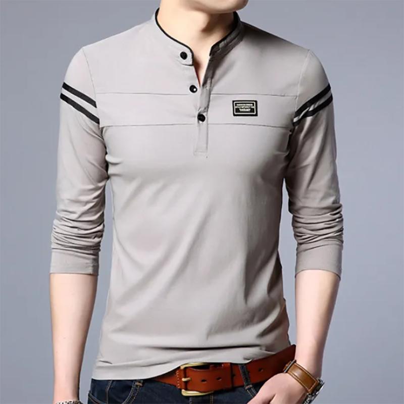 Men's Long Sleeve Sweater Autumn Youth Trend Korean Slim Stand-up Collar Solid Color Sweater