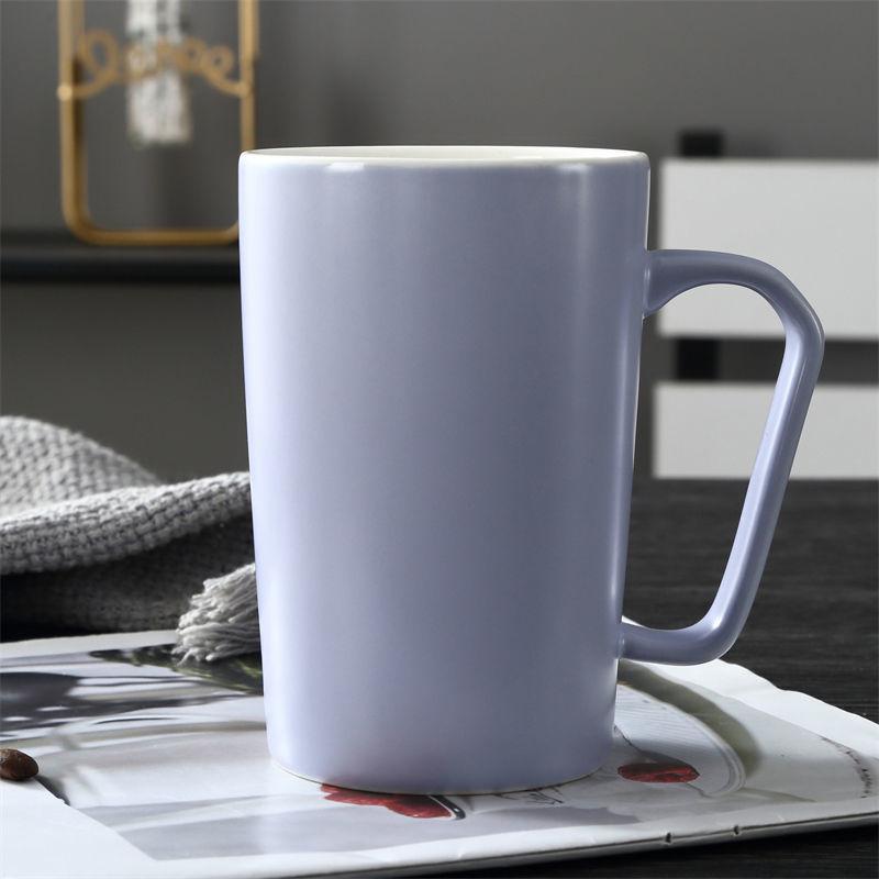 Creative Ceramic Cup Couple Mug Gift Cup with Lid Spoon Male and Female Household Water Cup Breakfast Milk Coffee Cup