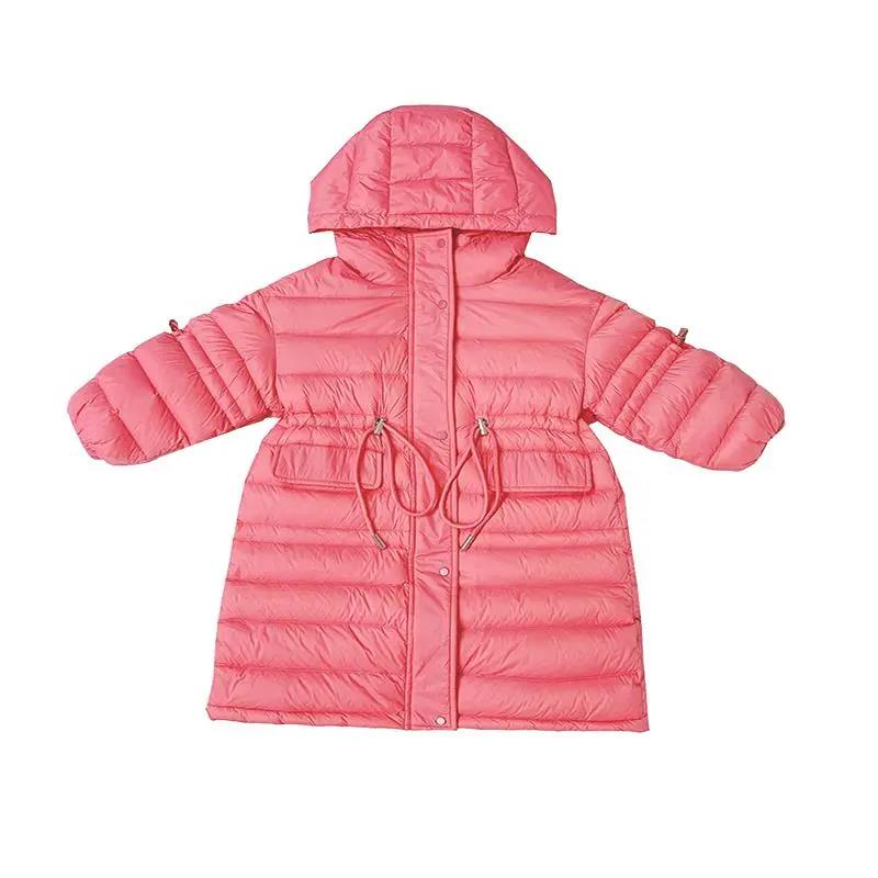 Winter Girls Mid-length Warm Hooded Jacket Windproof Thick Down Padded Jacket