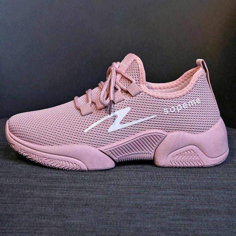 Sports Shoes Women's Trend Casual Sports Shoes Korean Version All-match Running Net Shoes Spring and Summer Student Breathable Flat Single Shoes