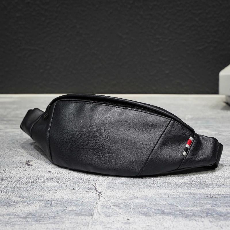 Waist Bag Men's Waterproof Black Mobile Phone Messenger Bag Outdoor Sports Travel Shoulder Bag