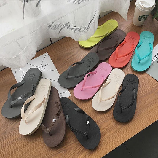 Slippers Women's Slippers Flip Flops Sandals Shoes Beach Casual Slipper Open Toe Flat Shoes Outside