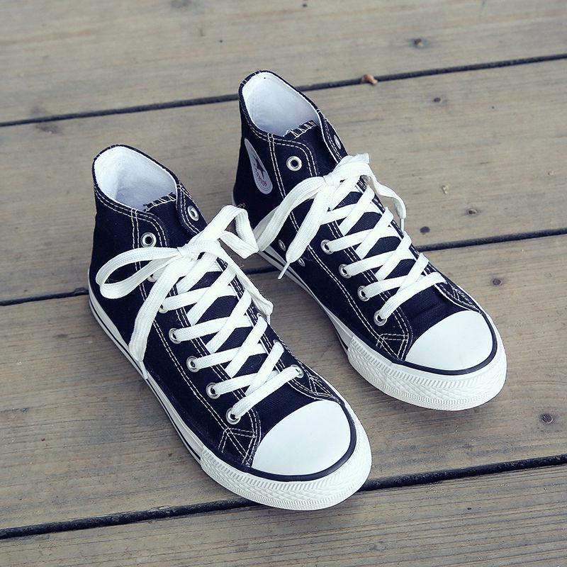 Street Shot Couple Canvas Shoes Wild Retro Canvas Shoes High-top Shoes Male Korean Students