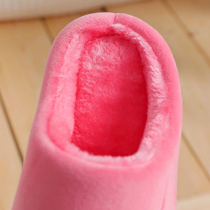 Women's Winter Couple Home Cotton Slippers Thick-soled Non-slip Warmth Month Shoes Indoor Wool Slippers