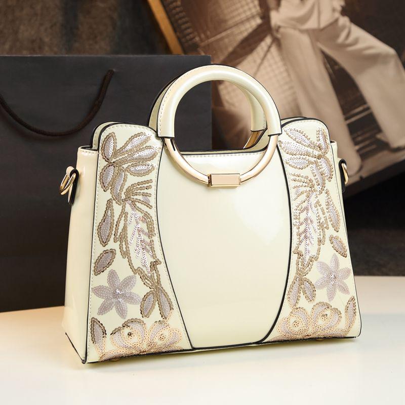 Bright Patent Leather Fashion Bags Ladies Luxury Handbags Casual Shoulder Messenger Bags Tote Bag