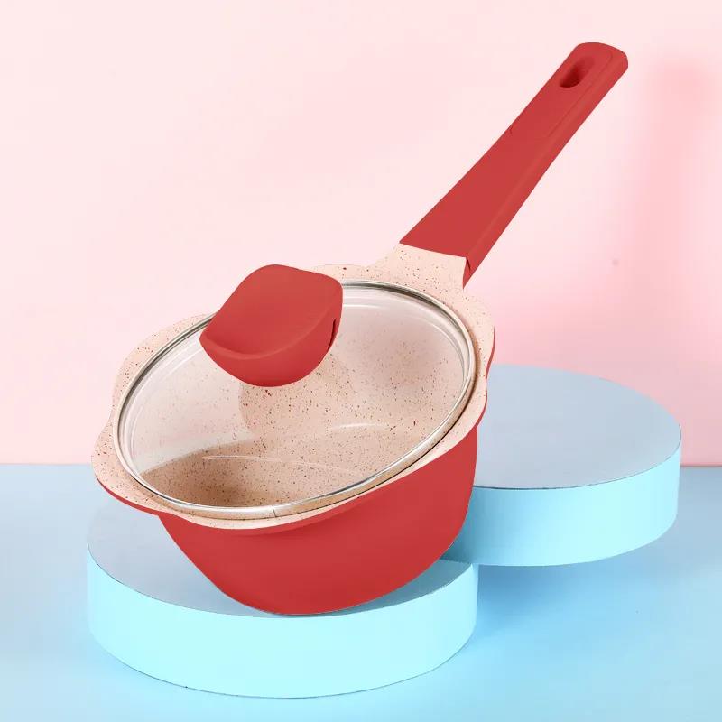 Flat Bottom Maifan Stone Milk Pot Non-stick Pot Soup Pot Baby Food Supplement Soup Pot Kitchen Household Pan