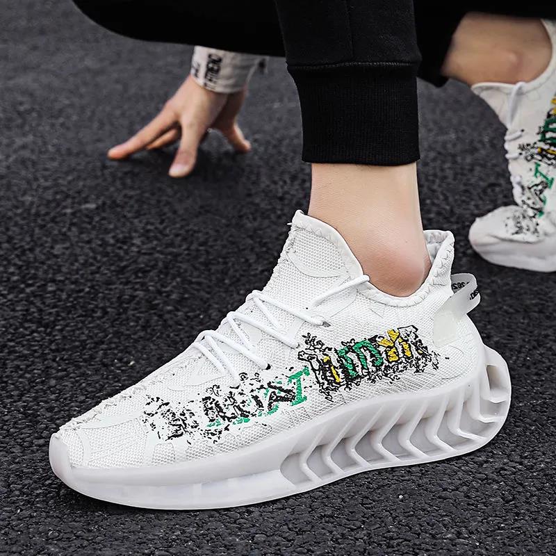 Blade Luminous Sports Men's Shoes Summer Gypsophila Student Running Shoes Korean Style Breathable Shoes