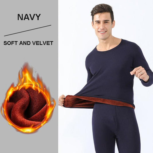 Men's Thermal Underwear Thickened Plus Velvet Youth Cotton Super Soft Warm Suit Qiuyi Long Trousers