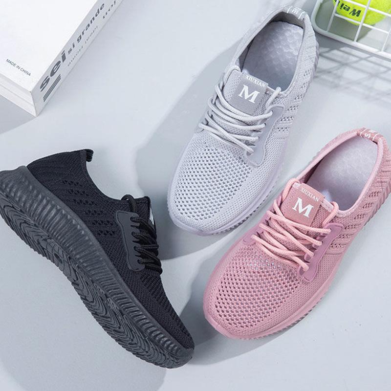 Shoes Women's Casual Shoes Pedal Breathable Wear-resistant Non-slip Lazy Shoes Lightweight and Comfortable Net Shoes