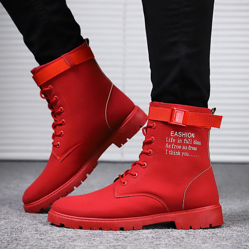 Winter Men's Booties Martin Boots Warm Military Boots Men Snow Boots Cotton Shoes High Top Shoes