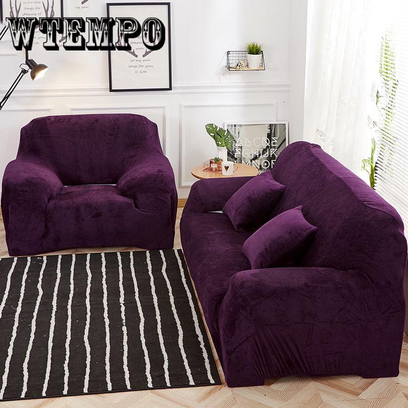 Thick Plush Sofa Cover Stretch Furniture Covers Elastic Sofa Covers for Living Room Slipcovers