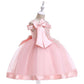 Embroidery Silk Princess Dress for Baby Girl Flower Elegant Girls Dresses  Party Christmas Halloween Kids Dresses Clothes