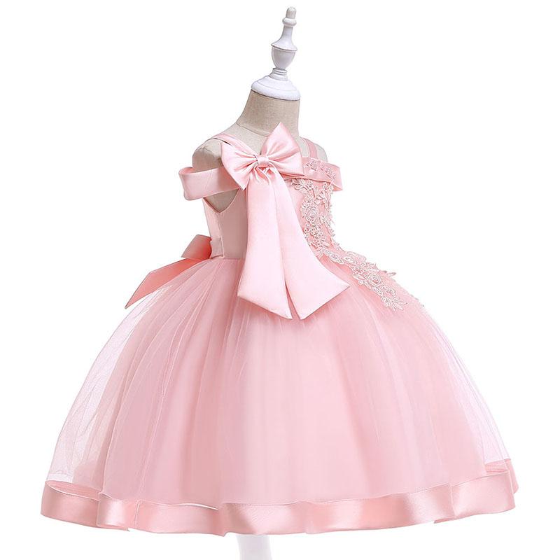 Embroidery Silk Princess Dress for Baby Girl Flower Elegant Girls Dresses  Party Christmas Halloween Kids Dresses Clothes