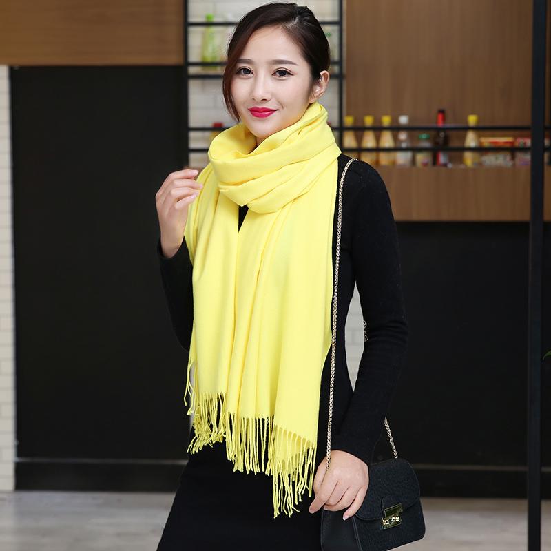 Solid Color Soft Women Scarf Cashmere Scarves Ladies Shawl Wrap Fall Winter Pashmina Unisex