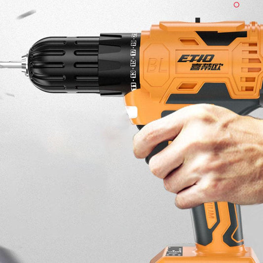 Luxury Cordless Drill Set Portable Electric Screwdriver Rechargeable Impact Drill with Two Batteries and Tool Box