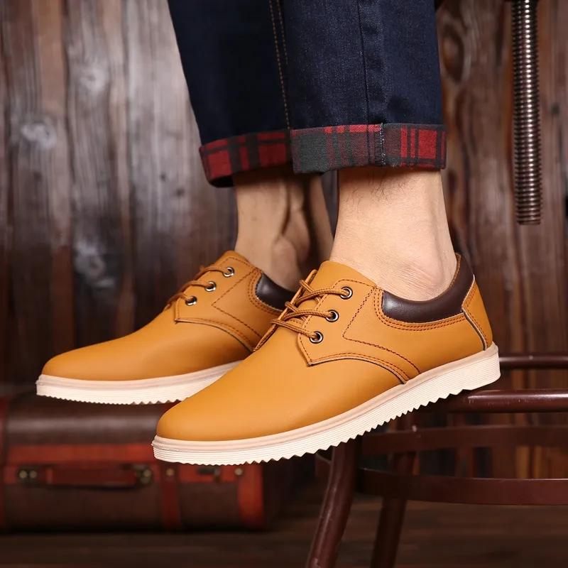 Men's Leather Shoes Casual Shoes Trend Sneakers All Match Non-slip Breathable Sneakers High Quality Sports Shoes