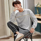 Men's Long-sleeved Pajamas Summer Youth Student Home Wear Winter Thin Men's Pajamas