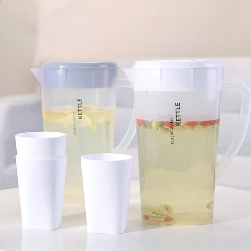 Cold Kettle Glass Kettle High Temperature Resistant Cold Water Cup Household Teapot Cool White Water Bottle Set Large Capacity