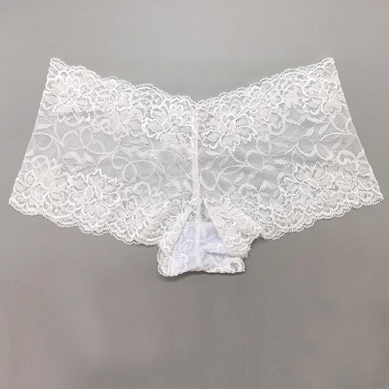 6pcs/set of Pure Cotton Underwear, Feminine Transparent Lace Women's Boxer Briefs