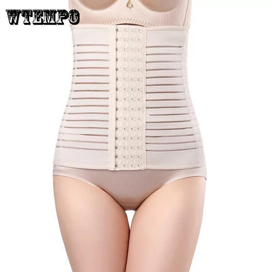 Plastic slimming breathable body waistband straps girdle postpartum women's belly belt