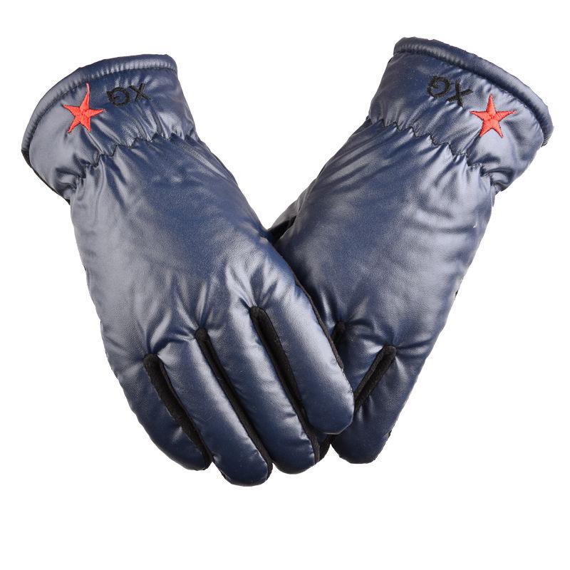 Winter Warm Leather gloves Thick gloves Man fashion gloves Plush Cotton gloves Windproof gloves