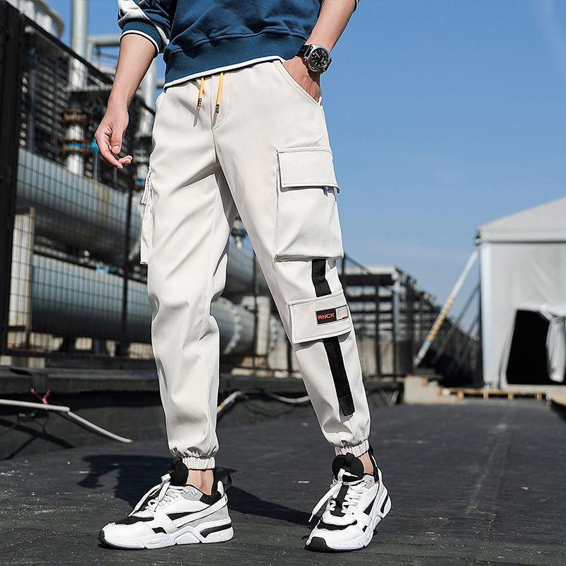 Summer Men's Casual Pants, Trendy Overalls, Sports Ankle-length Trousers, Loose and Versatile Tide Brand Trousers