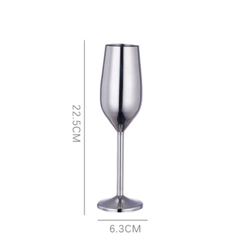 Personalized Wine Glasses Stainless Steel Metal Wineglass Bar Wine Glass Champagne Cocktail Drinking Cup Charms Party Supplies