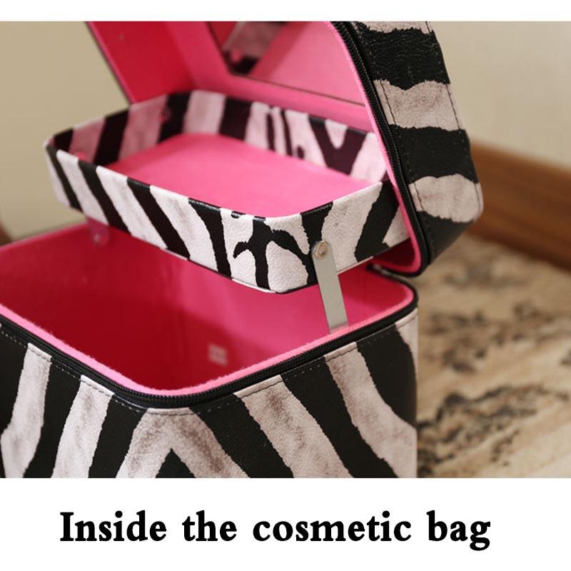 Cosmetic Bag Large-capacity Portable Simple Portable Cosmetic Box Double-layer Wash Storage Box