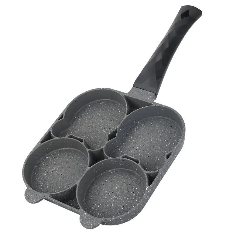 Fried Egg Artifact Breakfast Pot Egg Burger Pot Flat-bottomed Non-stick Pan Frying Pan Four-hole Mold Kitchen Household Pots