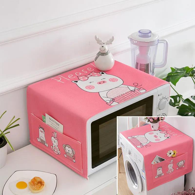 Microwave Oven Cover Oil-proof and Waterproof Household Dustproof Cloth Refrigerator Universal Household Cover Towel