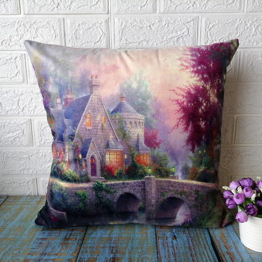 Washable Cushion Covers 3D Printed  Painted Pillowcase Decorative Christmas Cushion Cover for Sofa Case Pillows